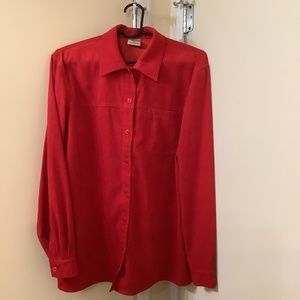 Allison Daley Jacket Shacket long sleeve shirt  Size 16 RED